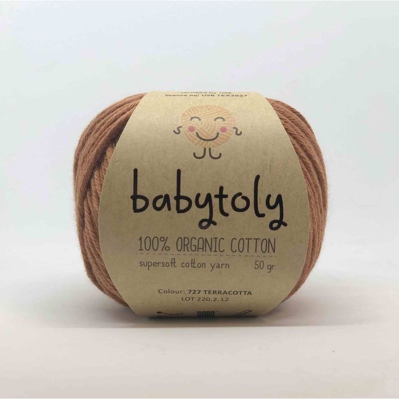 毛糸】100% Organic Cotton Yarn - TERRACOTTA / bab