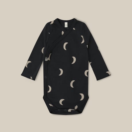 Charcoal Midnight Wrap Bodysuit / organic zoo
