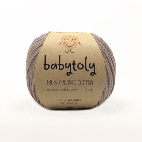 【毛糸】100% Organic Cotton Yarn - TAUPE / babytoly