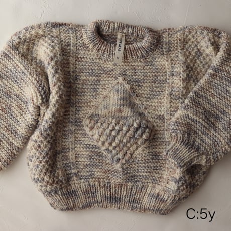 nermie限定★Diamond Alan Sweater【Birch】 /FLUFF WEAR