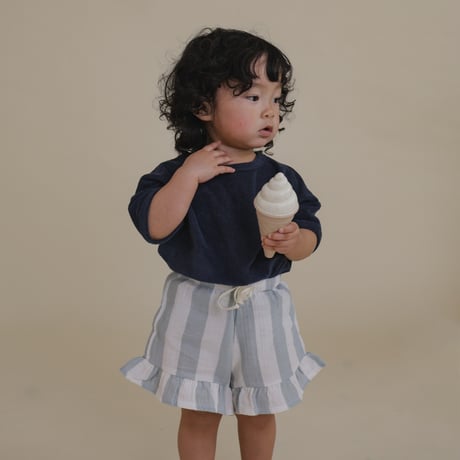 【ラスト１点】Sardine Stripes Frill Shorts / organic zoo