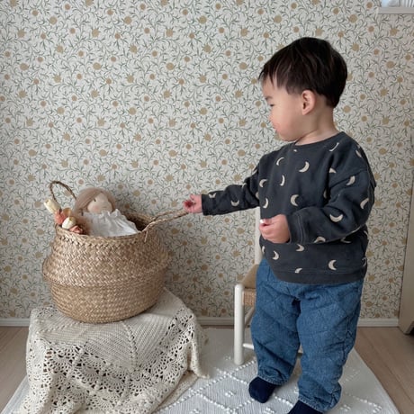 【ラスト1点】QUILTED HEMP DENIM PANTS -  DENIM /GROWN