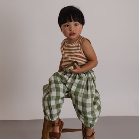Dill Gingham Resort Pants / organic zoo