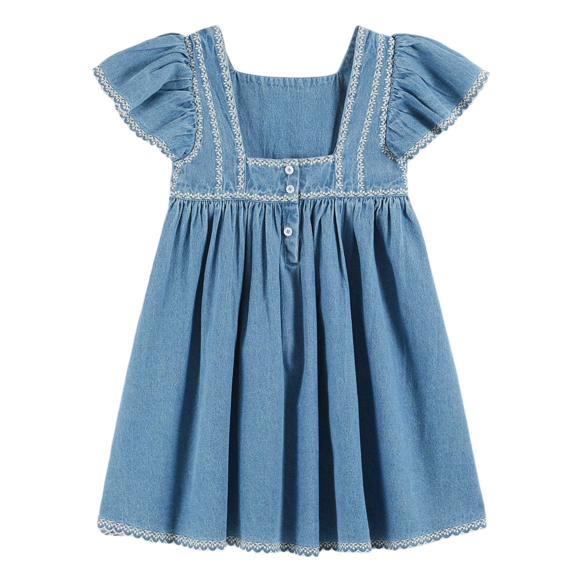 ROBE BRODE DENIM / Emile et Ida | nermie - Baby