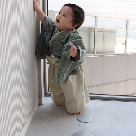 【納期:1〜2週間で発送】袴は4色から選べます。 Hand made オリジナル袴 "Anemone Blue" / pieni kukka