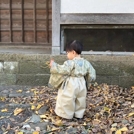 【納期:1〜2週間で発送】袴は4色から選べます。Hand made オリジナル袴 "Anemone Beige" / pieni kukka