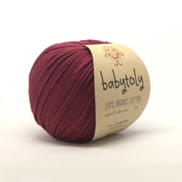【毛糸】100% Organic Cotton Yarn - DEEP RED / babytoly