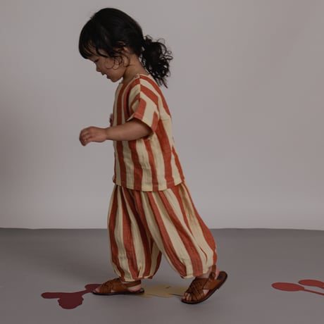 Tomato Stripes Resort Pants / organic zoo