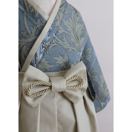 【納期:1〜2週間で発送】袴は4色から選べます。 Hand made オリジナル袴 "Anemone Blue" / pieni kukka
