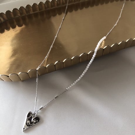 【SALUT DE MIEL】Square M mel necklace K04〜ネックレス SALUT DE MIEL