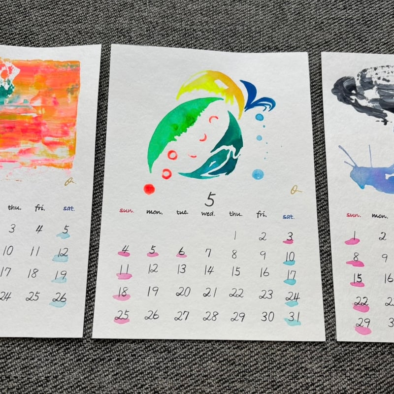 #86 抽象画 原画 はがき 抽象画『水の耀き』 パステルアート原画 HIDEKIのヒーリング
