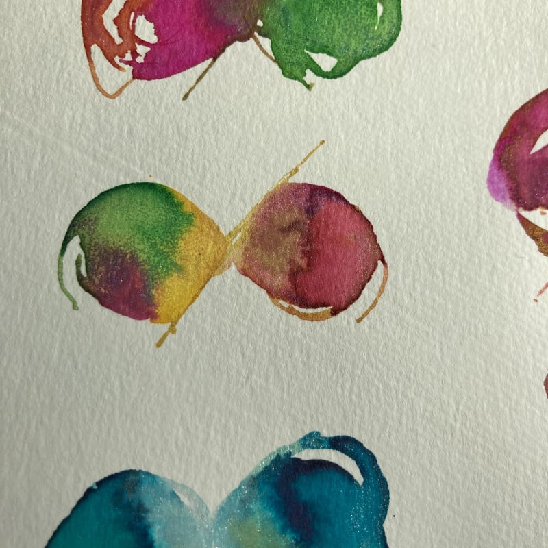 赤い抽象画 シルエットと線 ab-10678.jpg