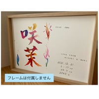 命名書アート" PathPort (パスポート) "横型A4サイズ