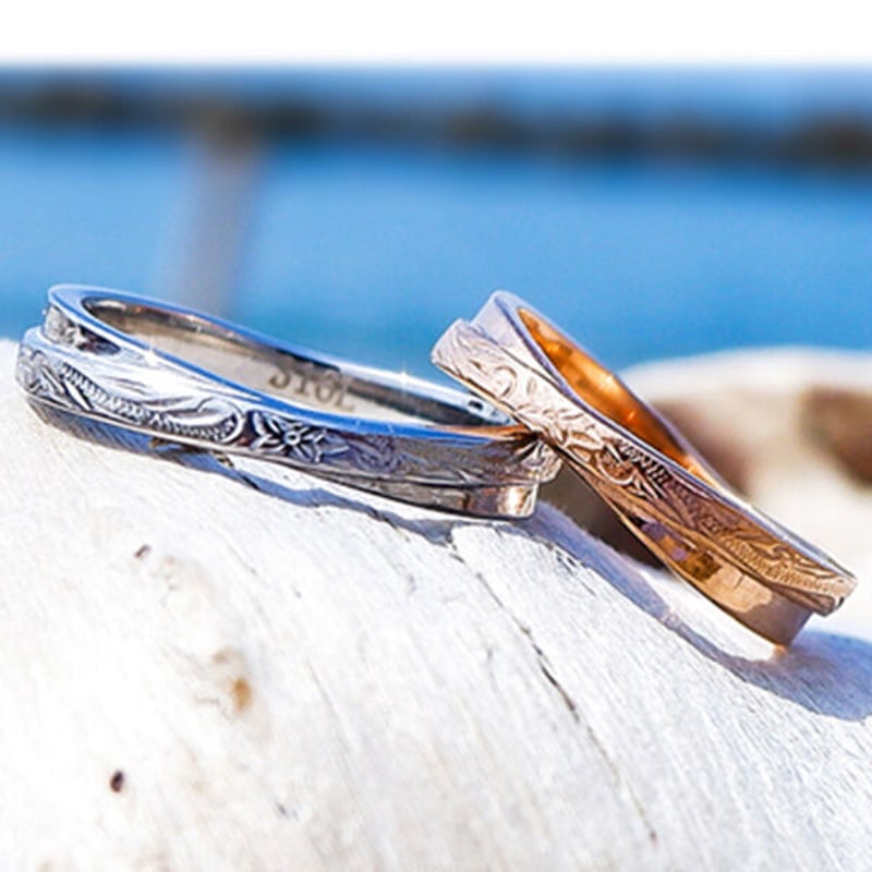 クロスデザインリング ハワイアンジュエリー ステンレススチール