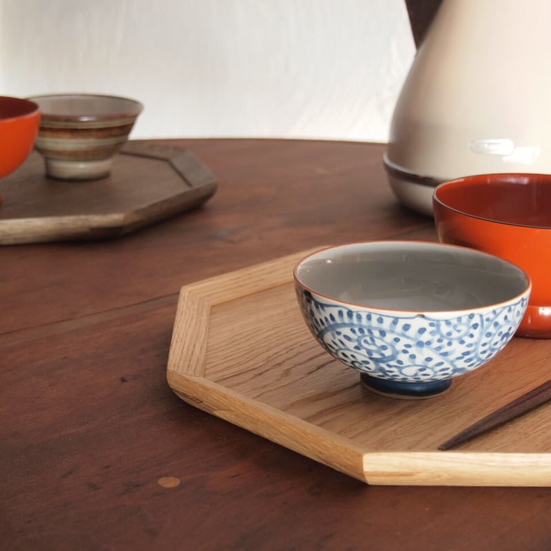 八角膳/お盆/トレー クリ チギリ入り | キグラシ家具工房 online shop