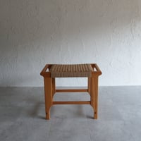 ECスツール【ECST】ケヤキ古色/ヘリンボーン編み | キグラシ家具