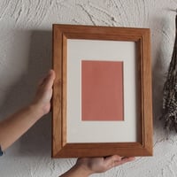 ナラのフォトフレーム A4 2Lマット付き/額縁 | キグラシ家具工房