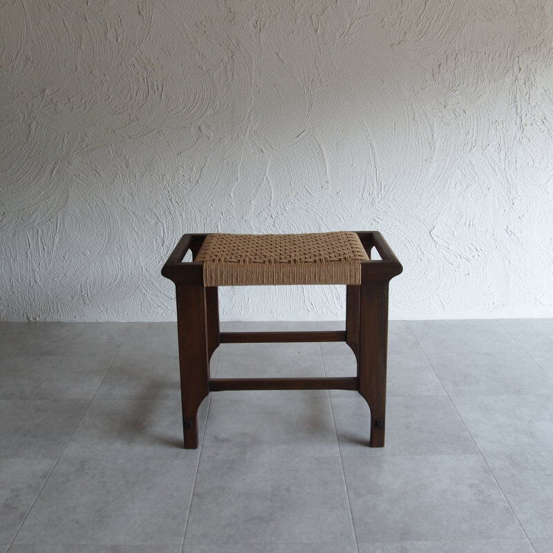 ヴィンテージ スツール ヘリンボーン柄 4本脚 ヴィンテージ スツール