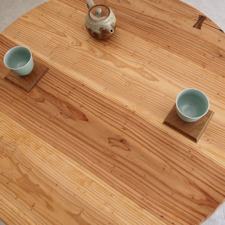 ちゃぶ台【折れ脚金具仕様】/スギ　チギリ入り