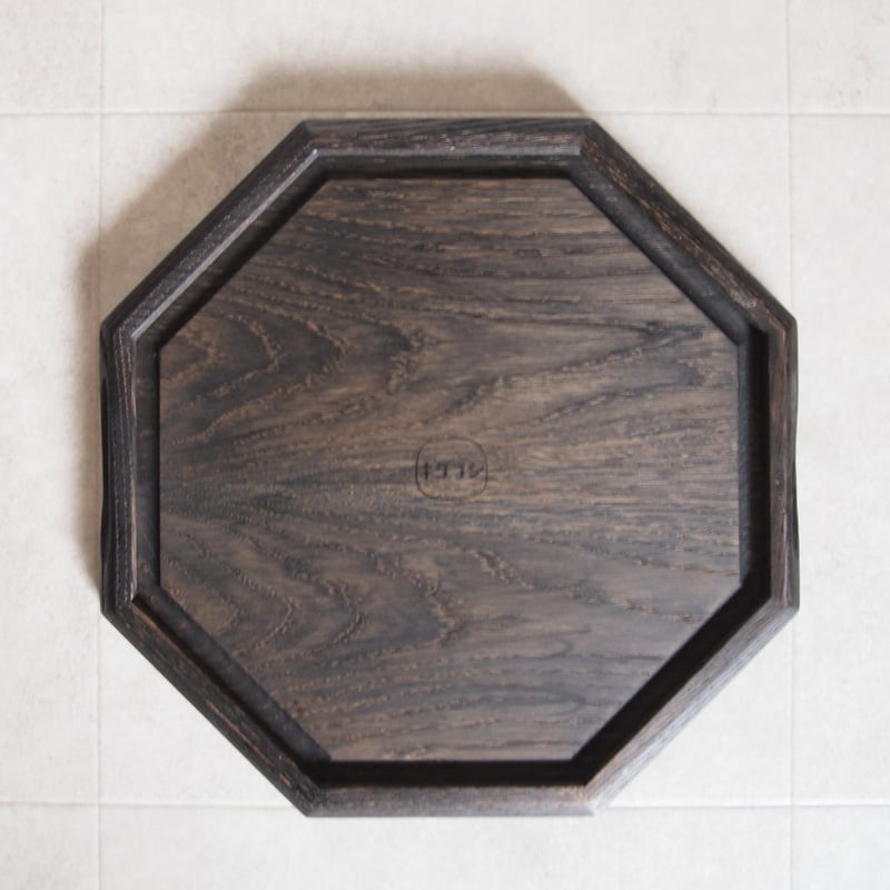 八角の卓上膳 ナラの鉄媒染仕上げ/トレー/お盆/お膳 | キグラシ家具