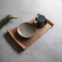 一枚板のトレー　タモ　片耳　お膳/テーブルマット【No.2】