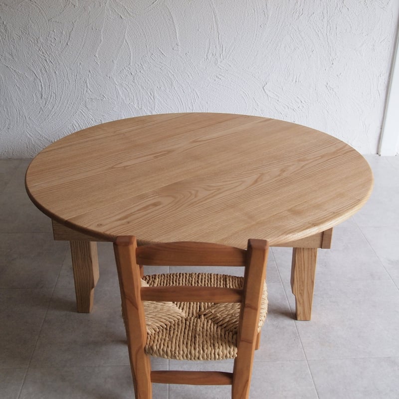 受注生産品』丸ちゃぶ台【折れ脚金具仕様】Φ80cm/Φ90cm クリ