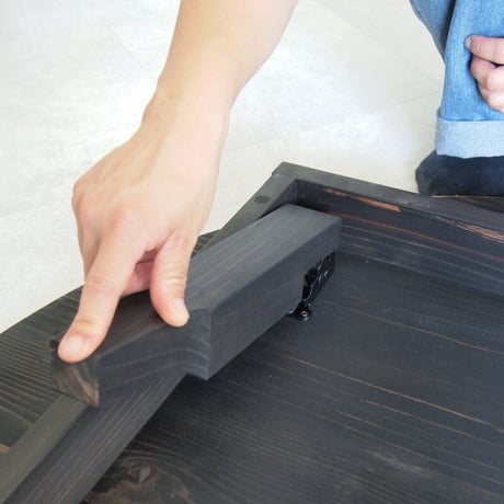 ちゃぶ台【折れ脚金具仕様】/スギ　Φ９０cm