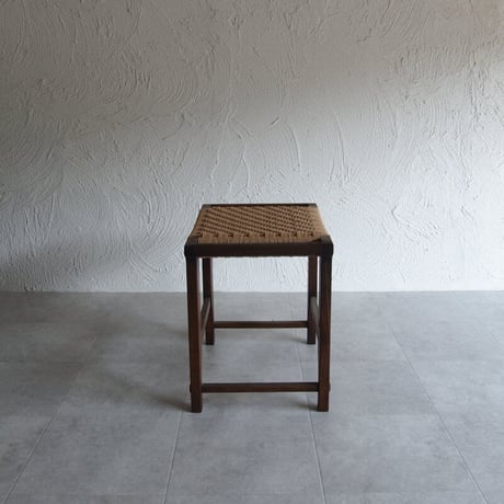 ECスツール【ECST】ケヤキ古色/ヘリンボーン編み