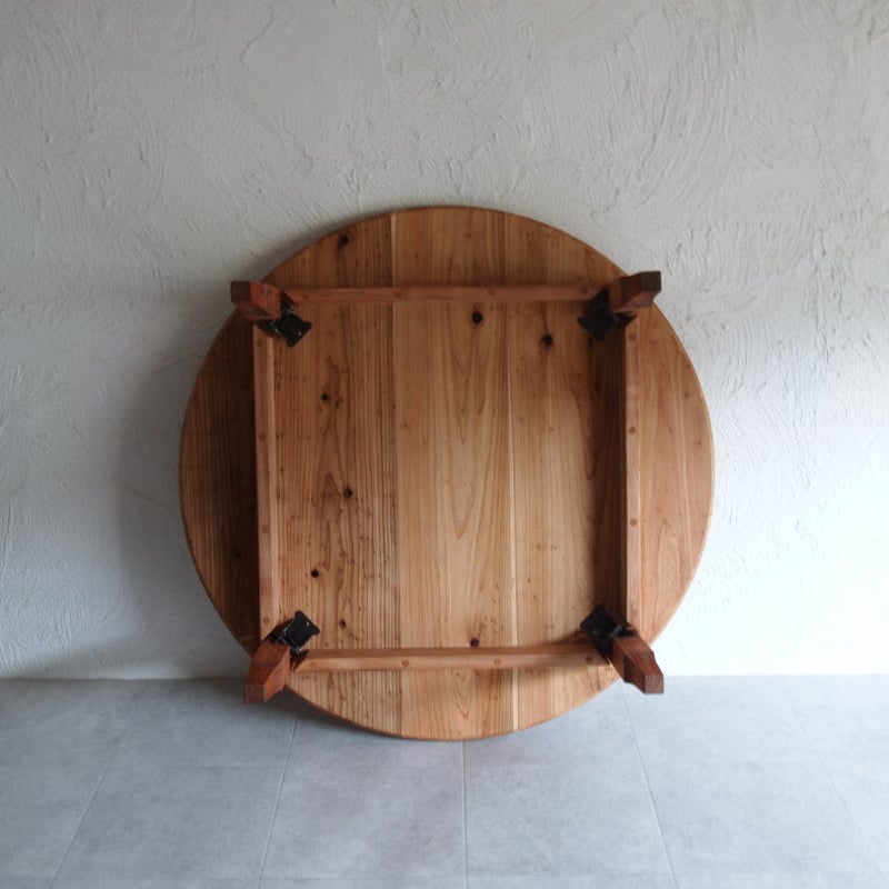 ちゃぶ台【折れ脚金具仕様】スギ チギリ入り | キグラシ家具工房