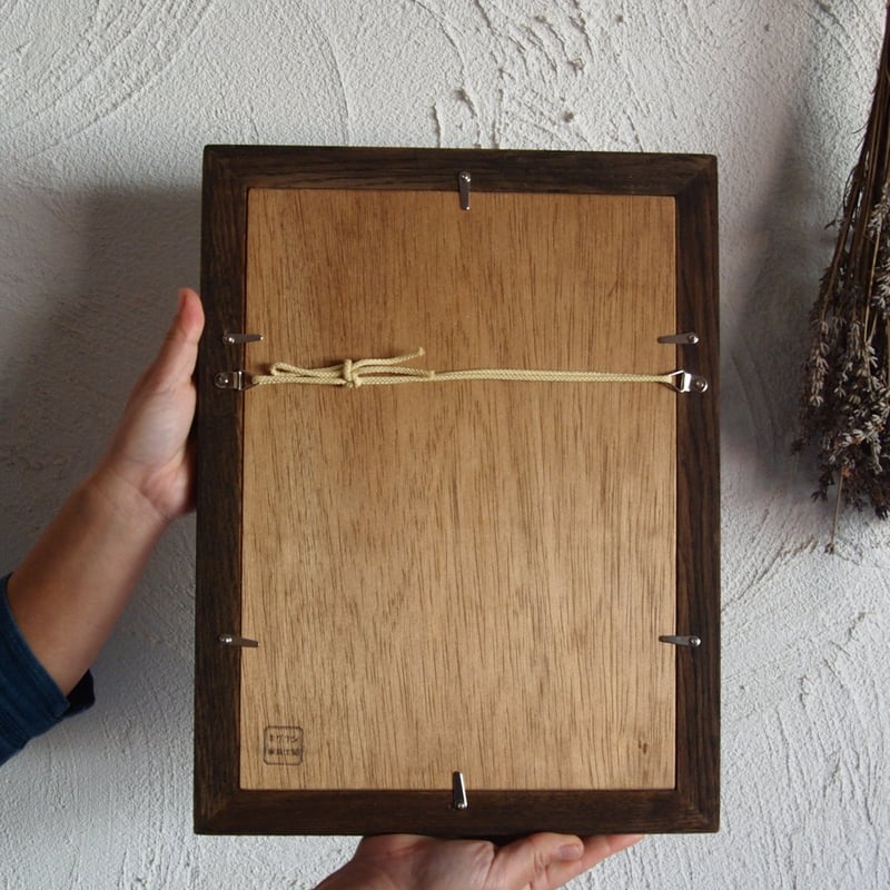 ナラのフォトフレーム A4 2Lマット付き/額縁 | キグラシ家具工房