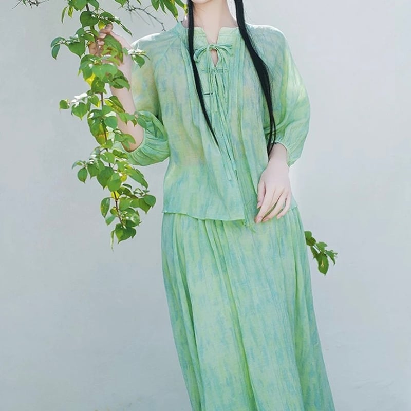 緑翠 × チャイナ風セットアップ | Jmei