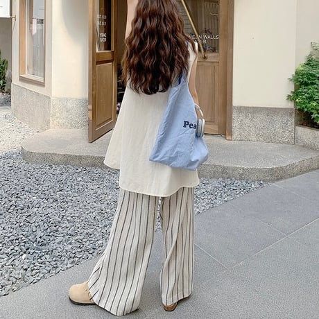 リネンストライプセットアップ