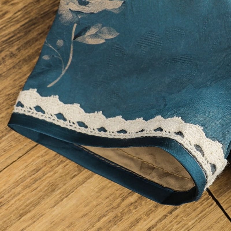 かすみ草　Vintageフィレレース 刺繍レース切替プリーツロングドレス（RTL-LAD18） | hare:kari