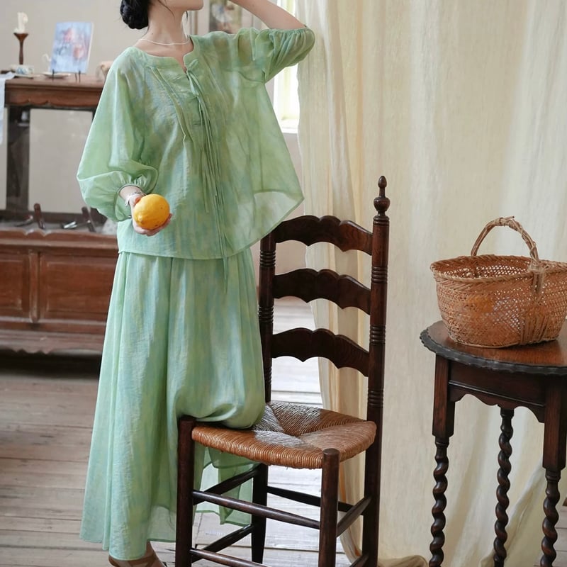 緑翠 × チャイナ風セットアップ | Jmei