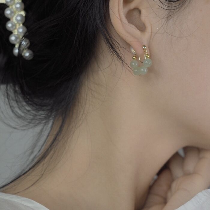 花水木 × 和田玉ピアス/イヤリング | Jmei
