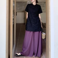 ゆったりサテンセットアップ