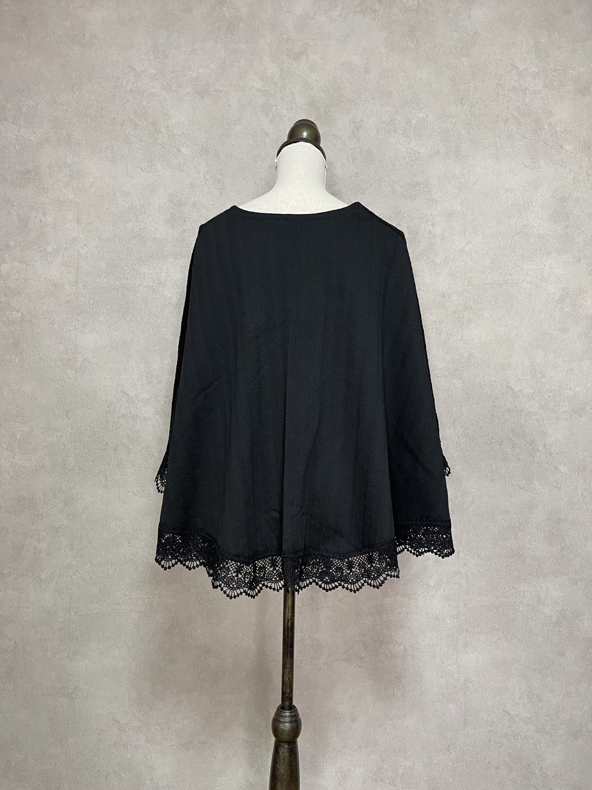 中華風ポンチョ × ブラック | Jmei