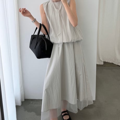 チュールレイヤードセットアップ