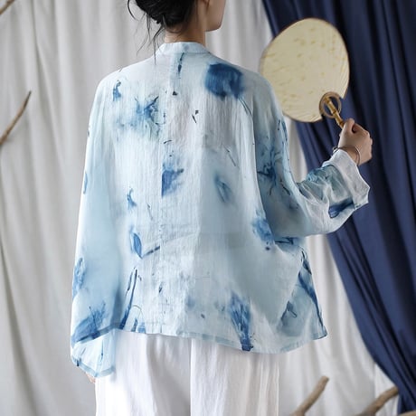 藍楓 × チャイナシャツ