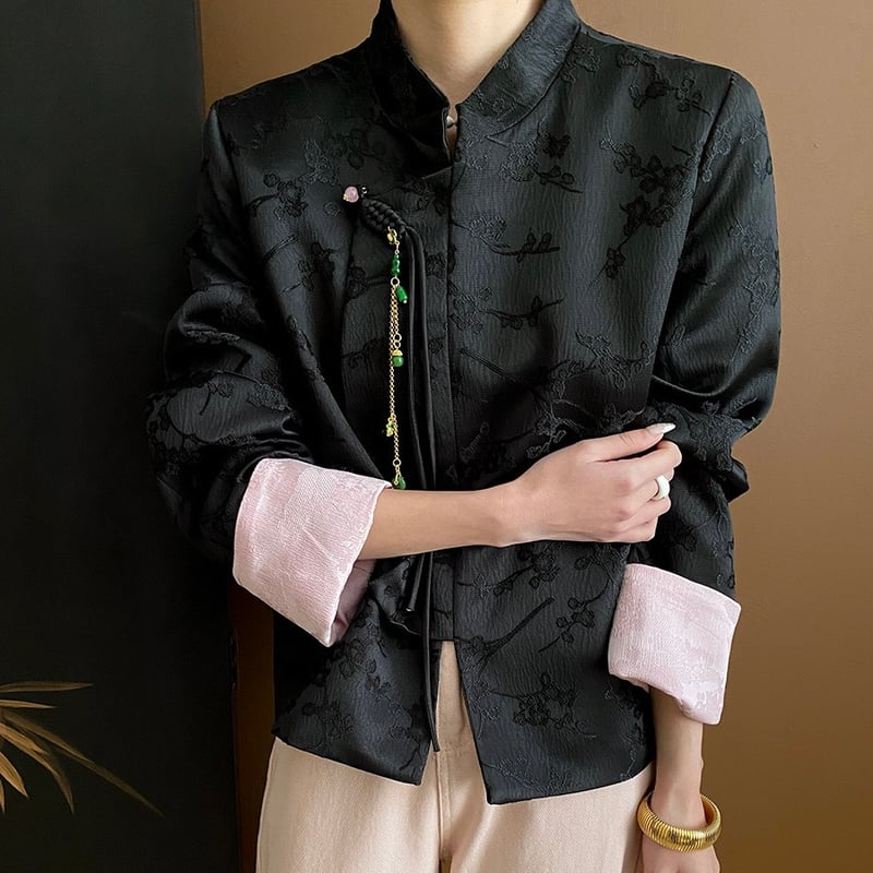 美品/ブリル◎シャギージャケット 黒 jun ashida Multi Black - フリルブラックジャケット / Frill