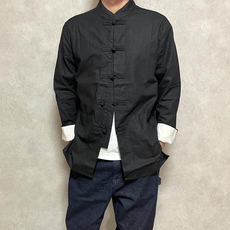 【メンズ】中華師範風シャツ × ブラック