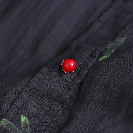 花柄刺繍シアーシャツ