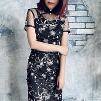 【販売終了】シースルーブラック × 星座パターン