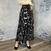 中華風漢語スカート × 黒