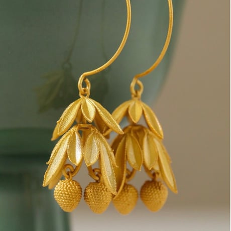 金荔枝 × 中華風ピアス