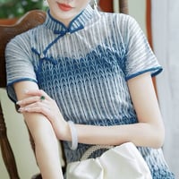 シースルーレース × 波浪ブルー