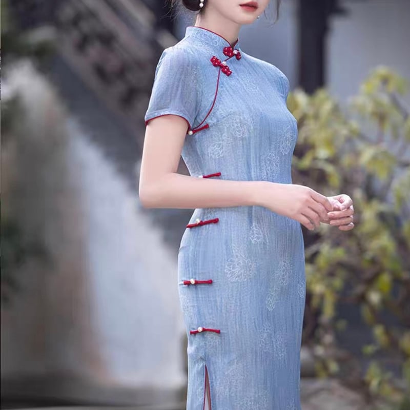 フラワープリント × 爽やかブルー | Jmei