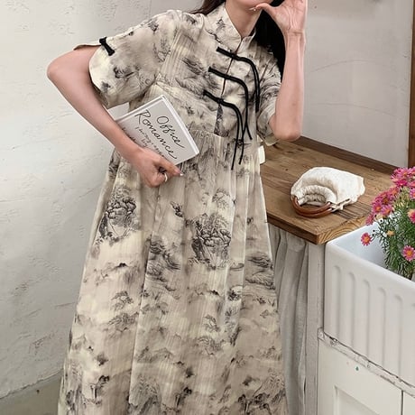 水墨 × チャイナワンピ