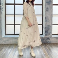コットンリネン × 花柄プリント