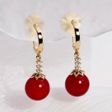 唐紅 × 古典ピアス/イヤリング
